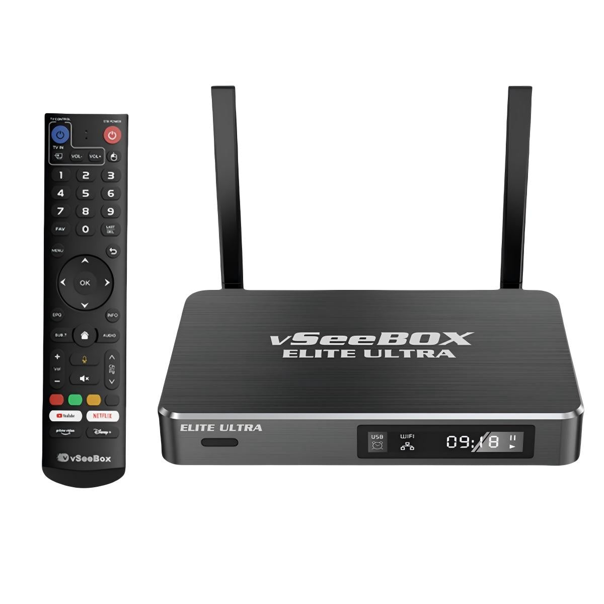 vSeeBox Elite Ultra Android TV box front view