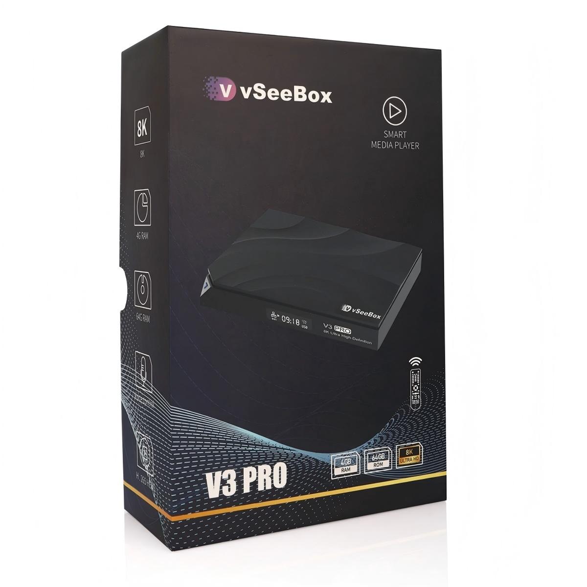 vSeeBox V3 Pro Android TV box packaging