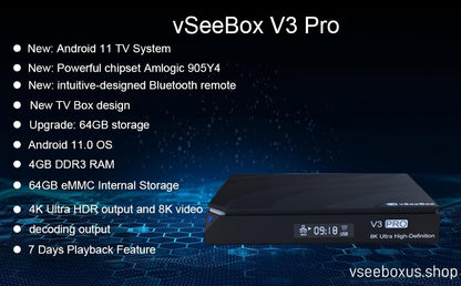 vSeeBox V3 Pro Android TV Box Features and Hardware Specifications